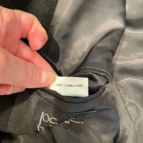 Jos A Bank Mens Camel Hair Blazer 44R Solid Black Jacket Sport Coat $450 - Picture 11 of 11